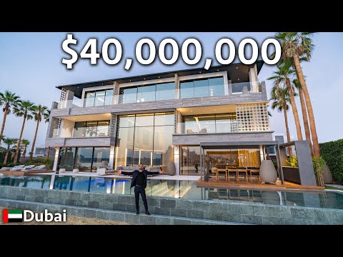 Touring a $40,000,000 Dubai Mega Mansion with Underwater Garage