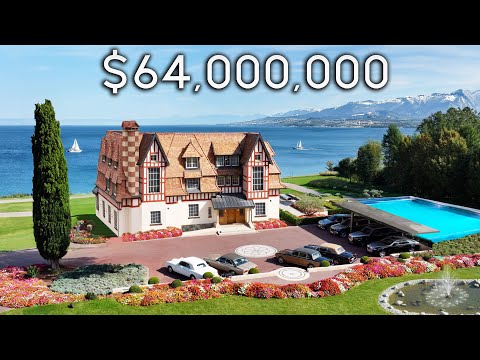 Touring a $64,000,000 LAKE GENEVA Mansion With a Private Marina!
