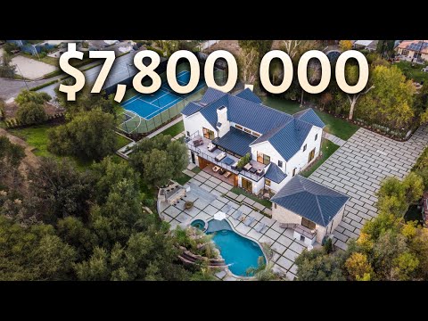 Touring a $7,800,000 Los Angeles MEGA MANSION with a Basketball Court and a Hiking Trail