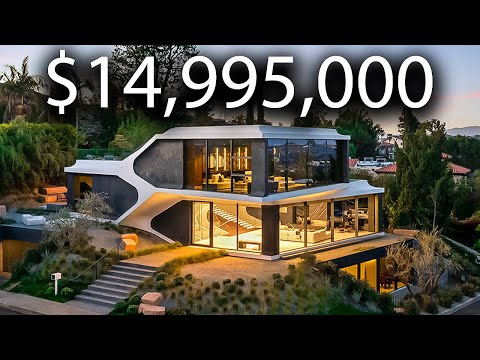 Touring A Futuristic Bel Air Mansion With A Glass Elevator!