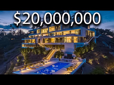 Touring a Glass Mountain Mega Mansion With A Floating Pool!