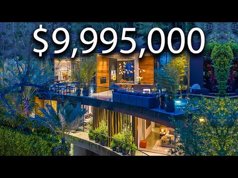 Touring A Tropical Resort Mansion With Floating Fireplace!