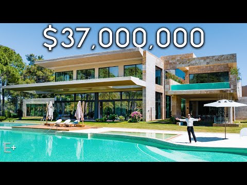Touring an ULTRA Modern Mansion with a Swimming Pool MOAT!