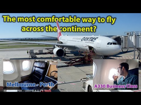 Transcontinental Qantas A330 | Australia's best domestic business suite | Melbourne to Perth