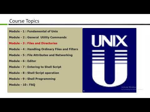 Unix  & Linux Training  Crash Course | How to create file & Directory in Unix & Linux Unix Beginners