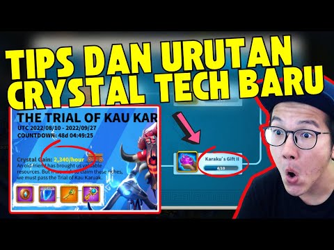 UPDATE RISET DAN URUTAN TECHNOLOGY CRYSTAL BARU DI KVK | TIPS Rise Of Kingdoms ROK Indonesia