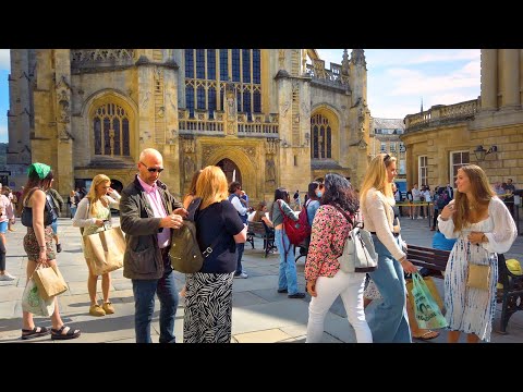 Walking in Bath, England - Historic Bath Abbey, Roman Baths & more!