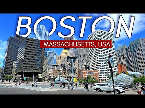 Walking in BOSTON MASSACHUSETTS - The Most European City in the US (with captions)