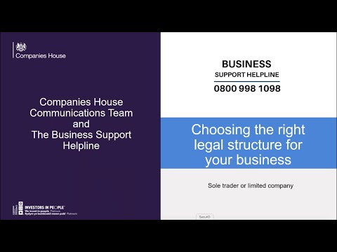Webinar: Choosing the right legal structure for your business